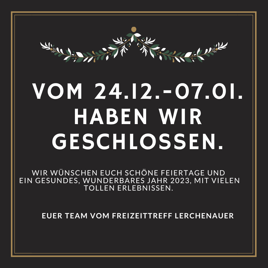 You are currently viewing Weihnachtsschließung