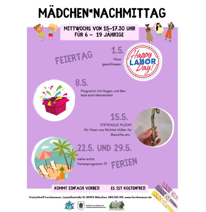 You are currently viewing Programm Mädchen*nachmittag Mai