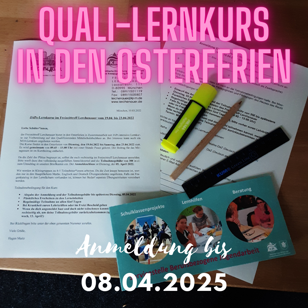 Mehr über den Artikel erfahren Lernkurs in den Osterferien